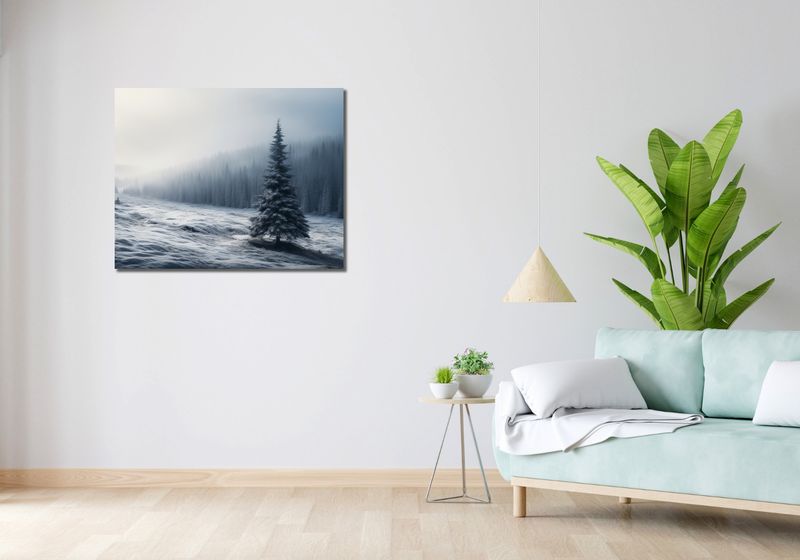 Obraz 90x70cm Samotna Choinka zdjęcie 2