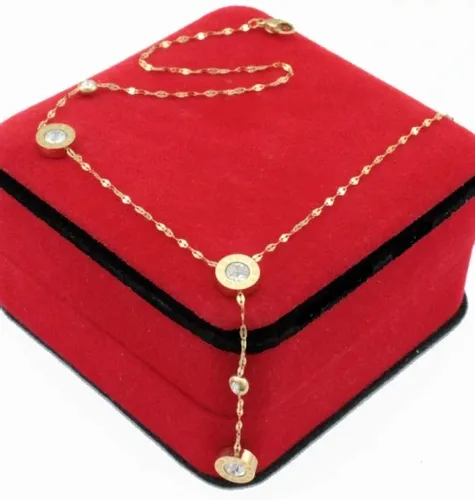 KOMPLET ZŁOTY KRAWATKA ZIRCONIA ZEGAR STAL CHIRURGICZNA na Arena.pl