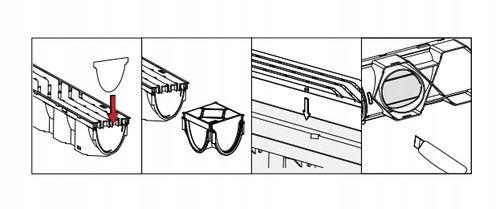 Odpływ liniowy do Garażu 3m x96x87mm do 1,5 Tony SLIM Kratka Czarna Z na Arena.pl