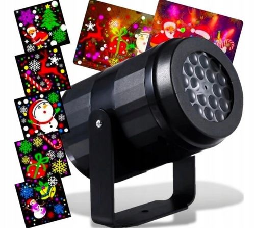 PROJEKTOR LED ŚNIEG ŚWIĄTECZNY LASEROWY REFLEKTOR RZUTNIK ŚNIEG MIKOŁAJ na Arena.pl