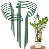 Podpórki ogrodowe metalowe 10 szt zielone do roślin pnących i kwiatów 40 cm