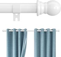 Karnisz Metalowy Teleskopowy Wytrzymały Solidny Regulowany Biały 76-221cm