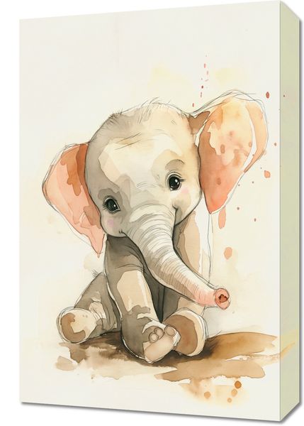 Obraz 40x60cm Siwy Słonik zdjęcie 1
