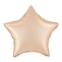 Balon foliowy gwiazda karmelowa matowa, 45 cm