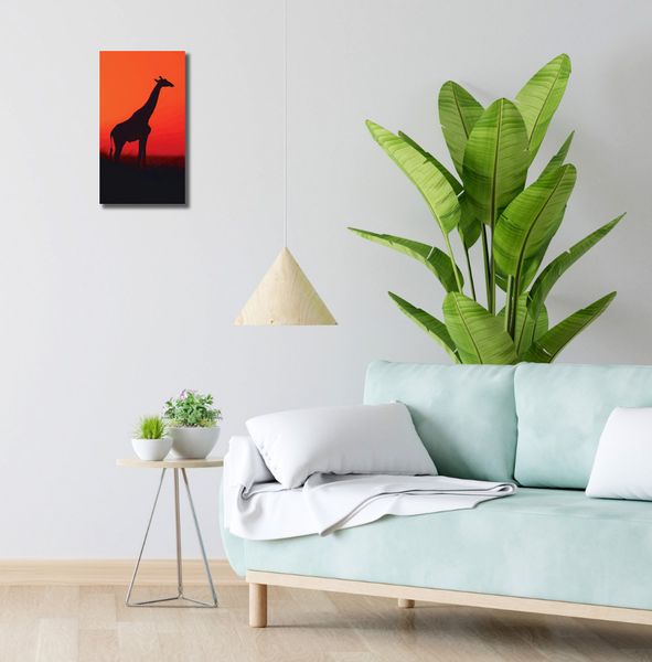 Obraz 20x40cm Żyrafa w Czerni zdjęcie 2