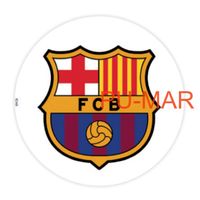 Opłatek na tort Urodziny FC Barcelona Piłka Nożna Bramka Logo Tekst Gratis