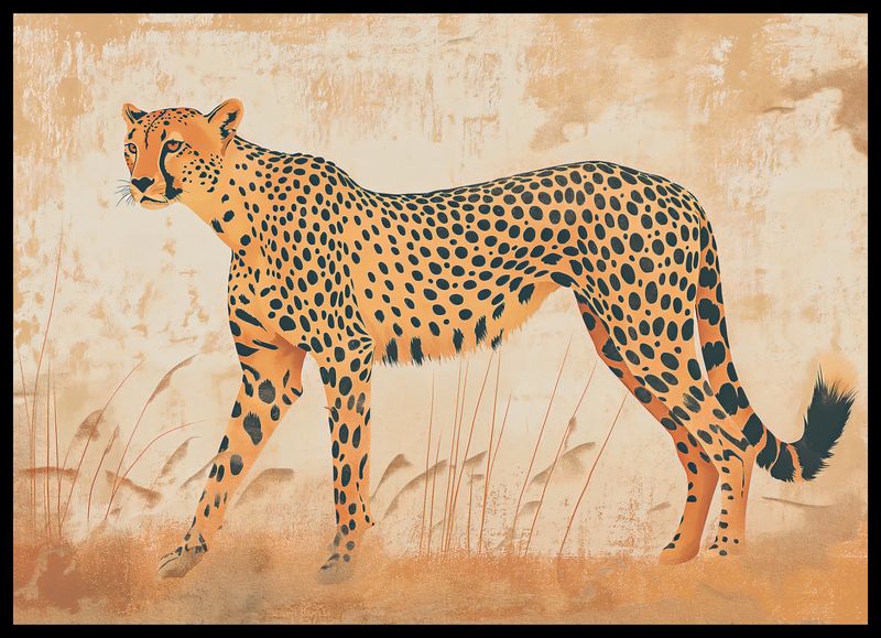 Plakat 70x50cm Gepard w Ruchu zdjęcie 2