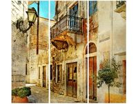 90CM 80 OBRAZ 3 ELEM GRECKA ULICZKA ŚCIENNY