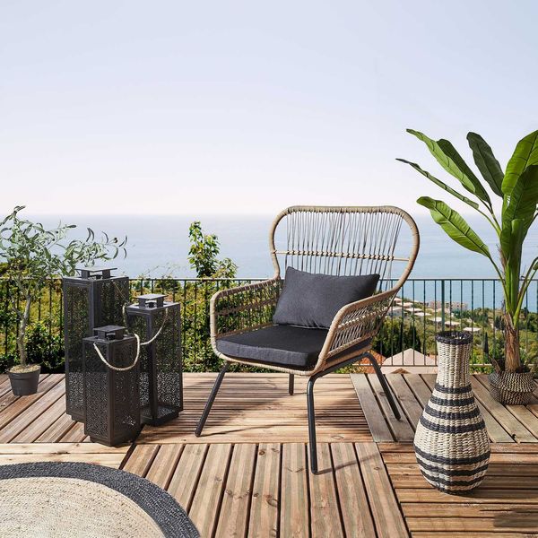 Krzesło Surabaya Arm czarna poduszka zdjęcie 4