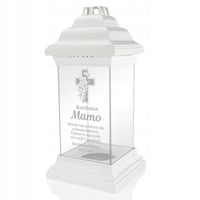 Duży ZNICZ kapliczka szklana z GRAWEREM dla mamy