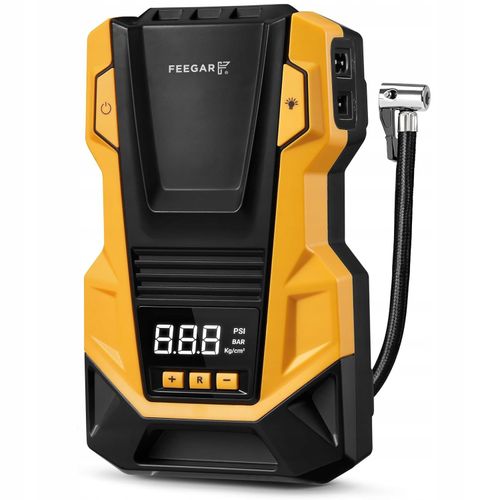 Kompresor Samochodowy 12V 230V Feegar Sprężarka Pompa Przenośna Do Kół Led na Arena.pl