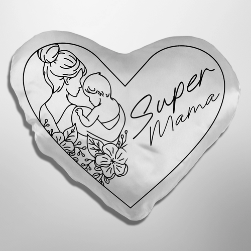 Super Mama - poduszka serce na prezent dla mamy na Arena.pl