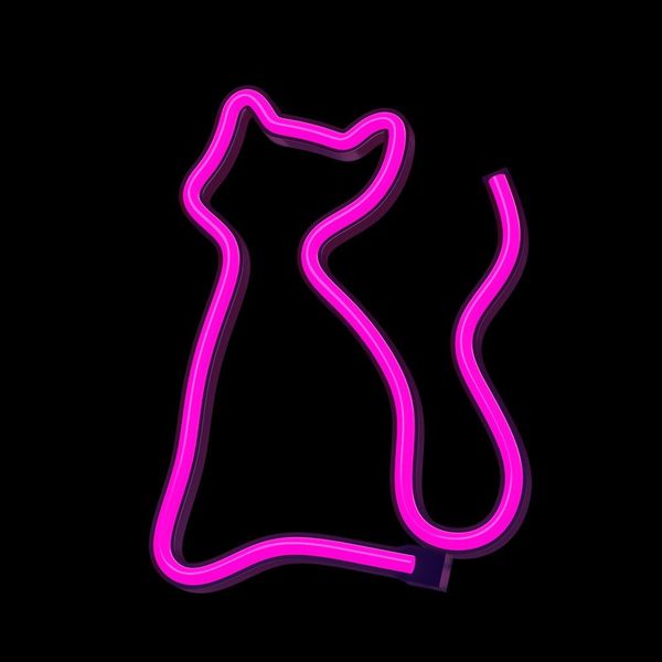 Neon LED KOT różowy Bat + USB FLNE04 Forever Light zdjęcie 3