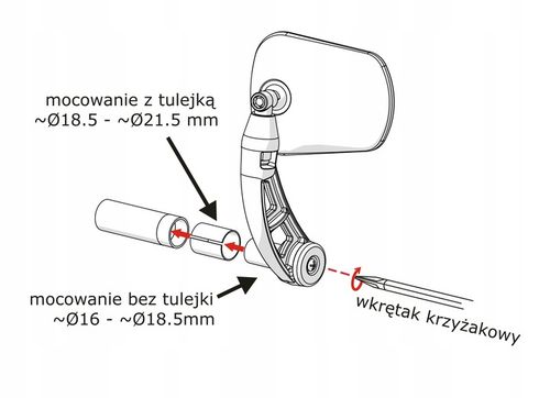 Lusterko rowerowe AJS Comfort Plus ,składane na Arena.pl