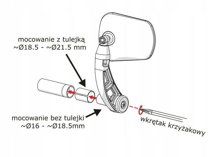 Lusterko rowerowe AJS Comfort Plus ,składane zdjęcie 5