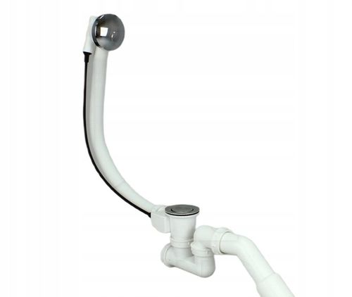 SYFON WANNOWY AUTOMATYCZNY Z POKRĘTŁEM CHROMOWANY CHROM DO WANNY na Arena.pl