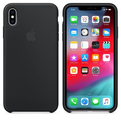 APPLE SILICONE CASE iPhone XS Max MRWE2ZM - BLACK na Arena.pl