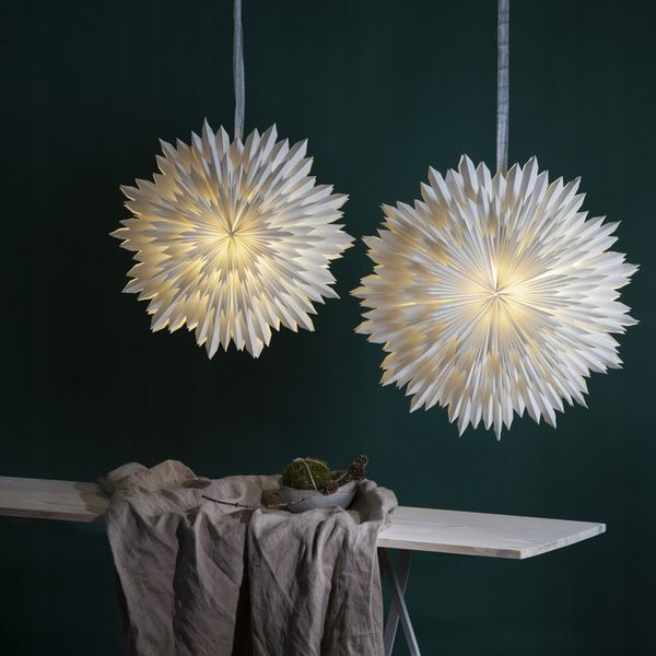 Gwiazda wisząca biała ICE 70 cm zdjęcie 12