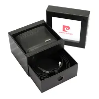 meski zestaw prezentowy skóra naturalna pierre cardin parure