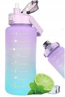 Bidon butelka na wodę dzbanek przenośny ze słomką z podziałką 2l