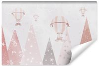 Fototapeta Dla Dziewczynki GÓRY Gwiazdki Balony Chmurki 400cm x 280cm