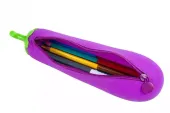 Piórnik silikonowy w kształcie bakłażana NEBULO