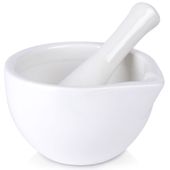 Moździerz Porcelanowy Kuchenny do Ucierania Przypraw Pesto z Tłuczkiem