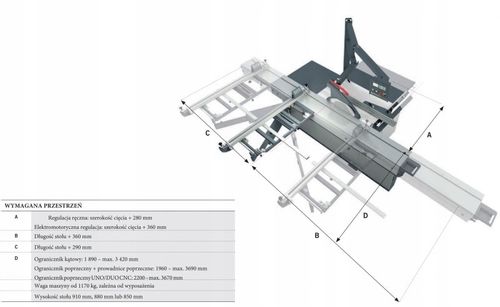 Piła formatowa Altendorf pakiet F45 ProDrive formatówka pilarka podcinak na Arena.pl