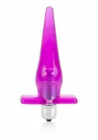 mini vibro tease - przezroczysty wibrujący korek analny, 10 cm, wodoodporny