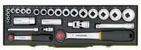 zestaw kluczy nasadowych 1/2'' i 1/4'' proxxon 24cz. - l/pr23020