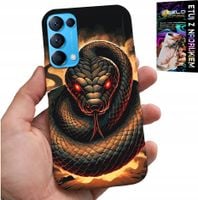 ETUI DO OPPO RENO5 4G 5G - WĄŻ, WĘŻE KOBRA GRZECHOTNIK CASE + FOLIA