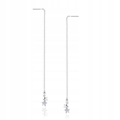 Długie srebrne kolczyki wiszące przeciągane srebro 925 elegancja na Arena.pl