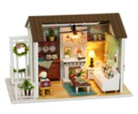 KX6995 Domek dla lalek drewniany salon + meble