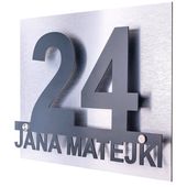 DUŻY NUMER DOMU TABLICZKA ADRESOWA Z NUMEREM DOMU 48x38cm ANTRACYT