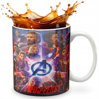 KUBEK 330ml GRAFIKA PREZENT ŚWIĘTA WZÓR - FILM AVENGERS LOKI THOR + IMIĘ