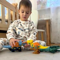 DLA DZIECI ZESTAW DINOZAURY DO SKRĘCANIA AKCESORIA