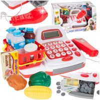 Kasa fiskalna sklepowa z koszykiem i produktami