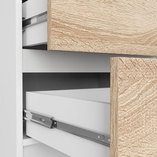 KOMODA K 60 cm 5 SZUFLAD BIAŁA / SONOMA na Arena.pl