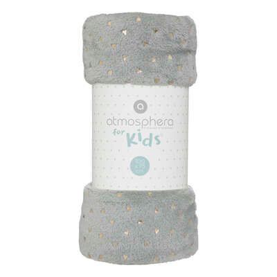 Koc flanelowy szary w trójkąty 100x75cm zdjęcie 3