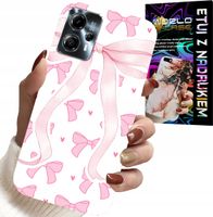 ETUI DO MOTOROLA G13 / G23 - RÓŻOWE WSTAZKI WSTĄZKA MODNE WZORY CASE