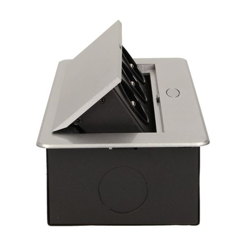 gniazdo wpuszczane w blat 3x2p+z płask rant frezowany czarny - on-ae-1336/b na Arena.pl