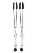 tweezers with beads silver