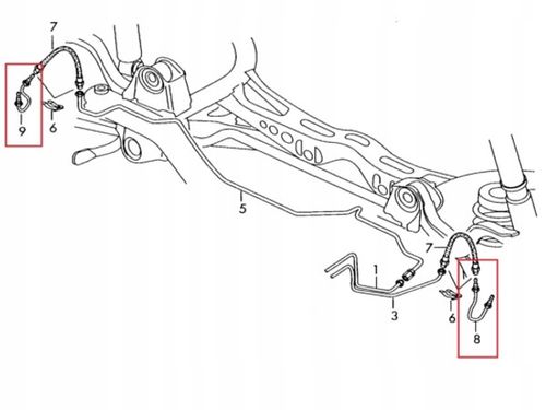2x PRZEWÓD HAMULCOWY ZACISK TYŁ AUDI A3 8P TT LEON TOLEDO OCTAVIA GOLF V VI na Arena.pl