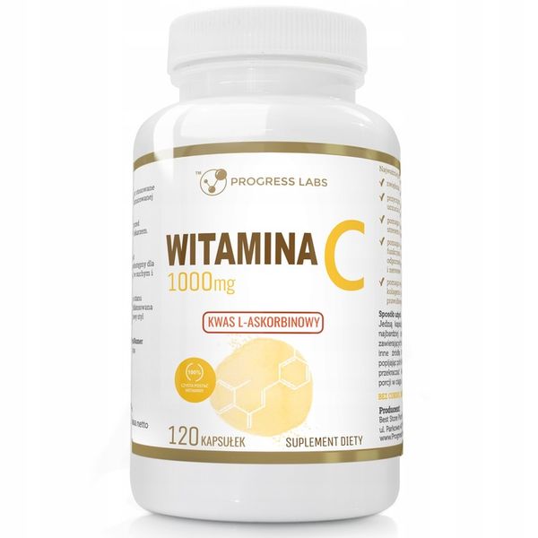 WITAMINA C 1000mg KWAS L-ASKORBINOWY 120kapsułek zdjęcie 1