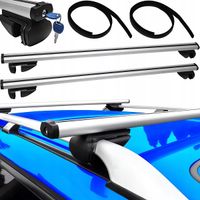 Bagażnik Dachowy Na Relingi Belki Otwarte Uniwersalny Aluminiowy 123CM KPL