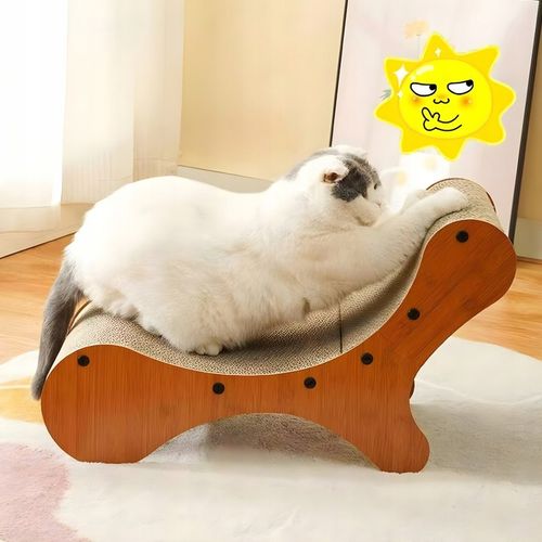 DRAPAK DLA KOTA LEŻAK LEGOWISKO TEKTUROWY KARTONOWY DUŻY NOWOCZESNY ZABAWKA na Arena.pl