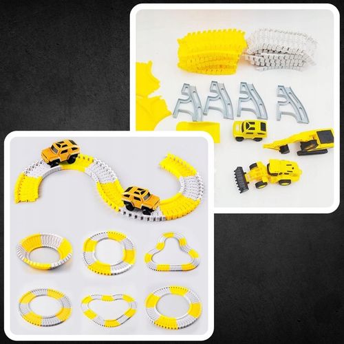 TOR SAMOCHODOWY WYŚCIGOWY DLA DZIECI POJAZDY BUDOWLANE NA PREZENT 255 EL. na Arena.pl