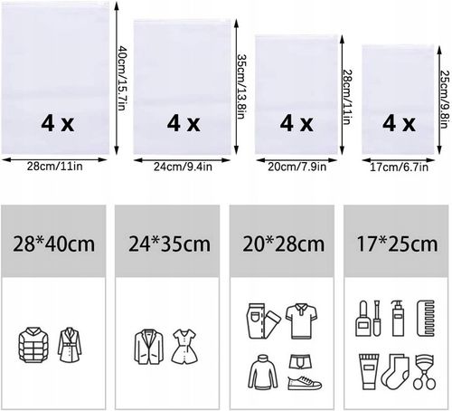 Organizer Podróżny Do Walizki Torby Szafy Zestaw 16 Szt Ubrania I Buty na Arena.pl