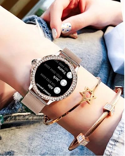 SMARTWATCH ELEGANCKI ZEGAREK DAMSKI POLSKIE MENU 2 paski na Arena.pl