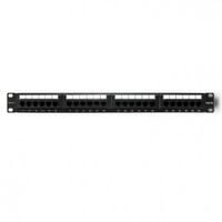 Akcesoria RACK Qoltec Patch panel RACK 24 porty kat.5E UTP czarny